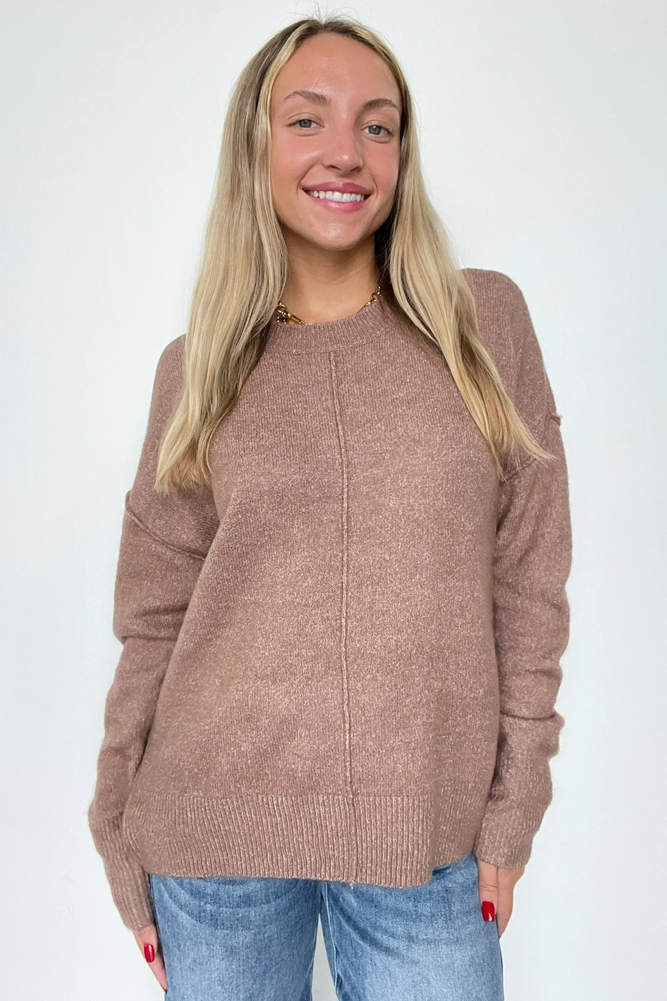 Kyah Front Seam Crewneck Sweater - FINAL SALE