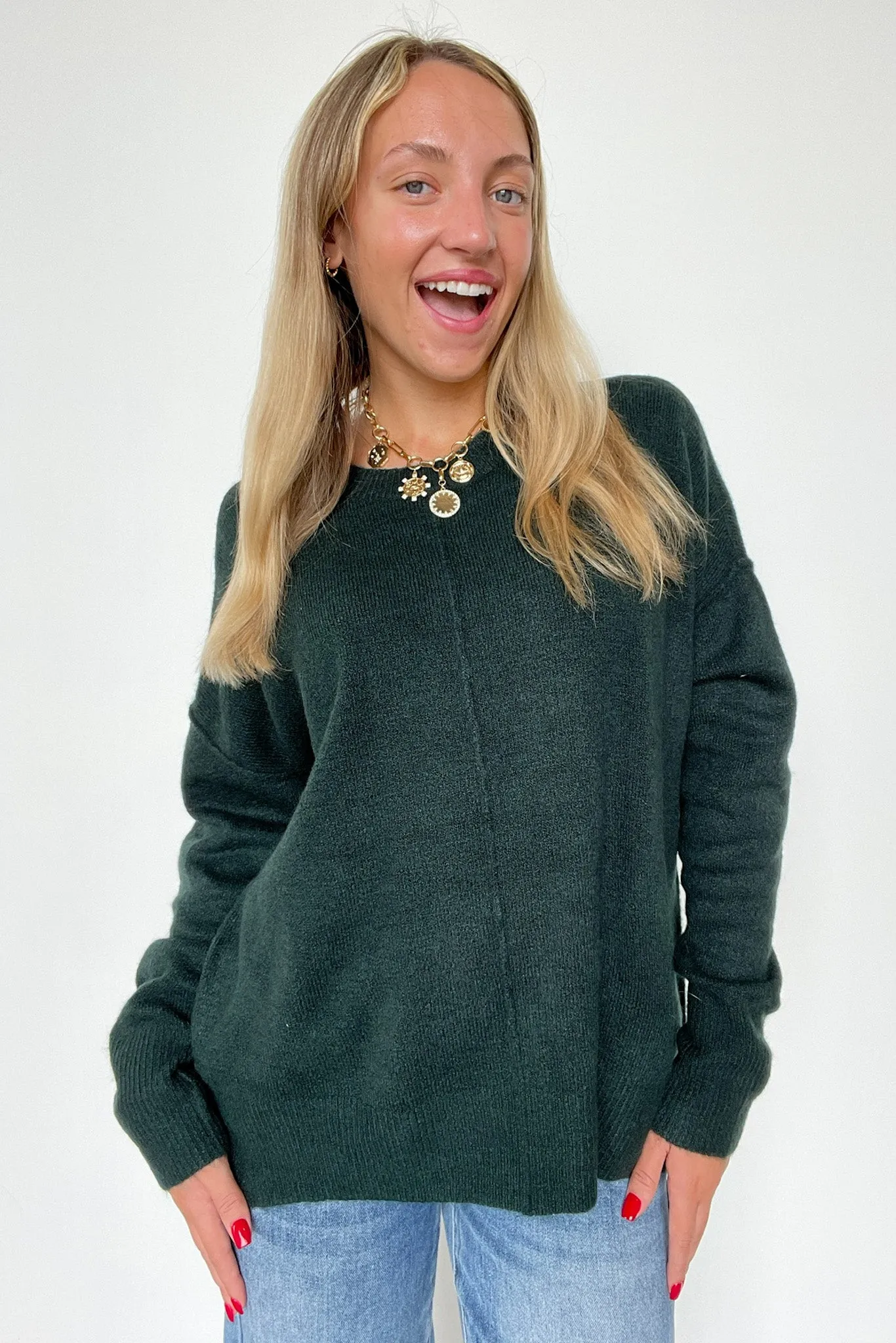 Kyah Front Seam Crewneck Sweater - FINAL SALE