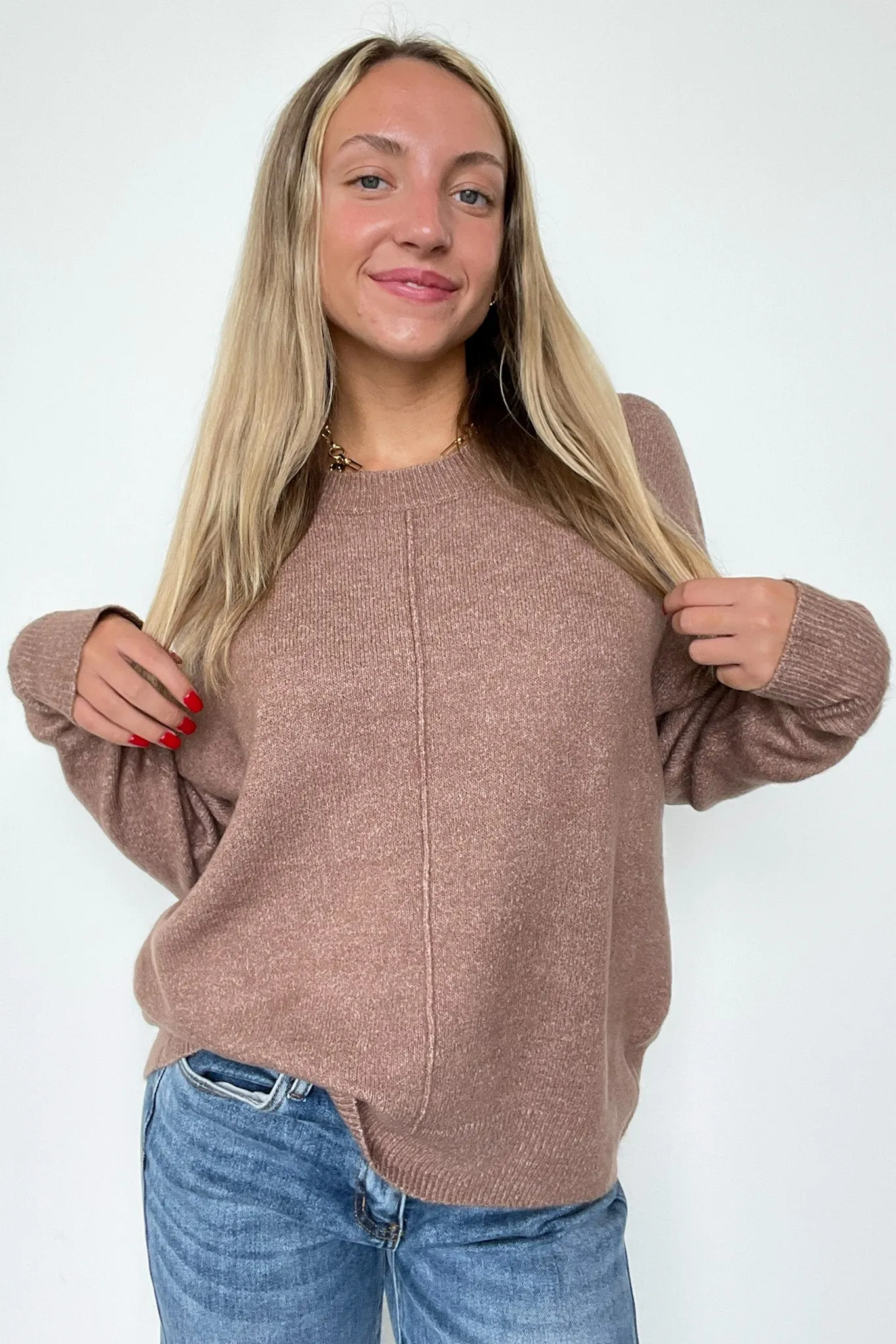 Kyah Front Seam Crewneck Sweater - FINAL SALE