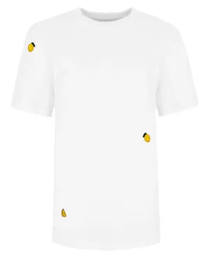 Lemon Embroidered Organic Cotton T-Shirt