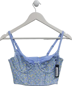 Lounge Underwear Blue Sweet Longline Bra UK 34D