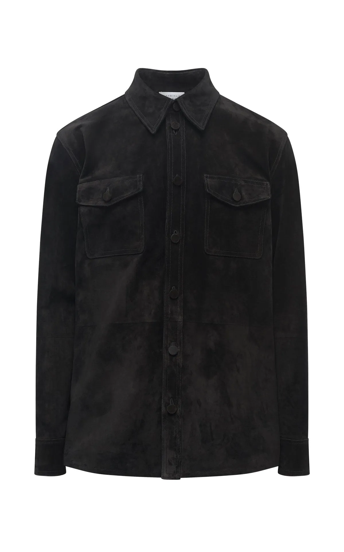 Lucas Overshirt in Black Suede