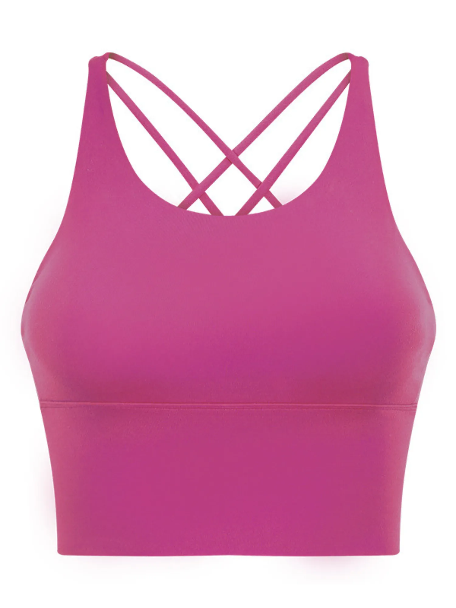 Lychee Pink "Elizabeth" Open Back Longline Sports Bra