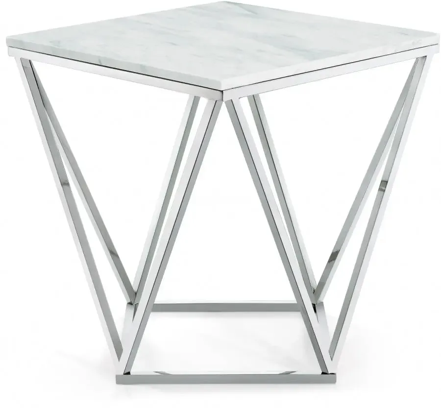 Meridian Furniture - Skyler End Table In Chrome - 244-E