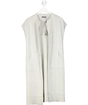 Mint Velvet Grey Longline Sleeveless Cardigan UK S