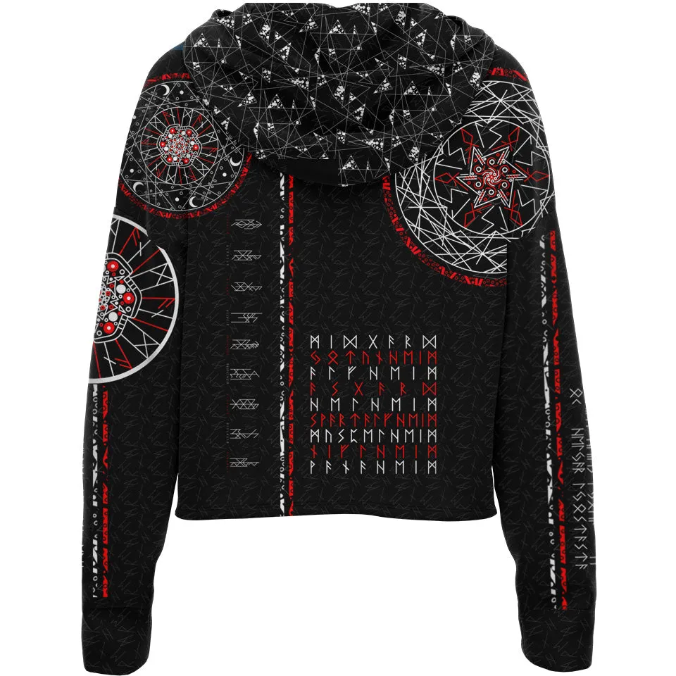 Nine Worlds Drop Shoulder Crop Hoodie