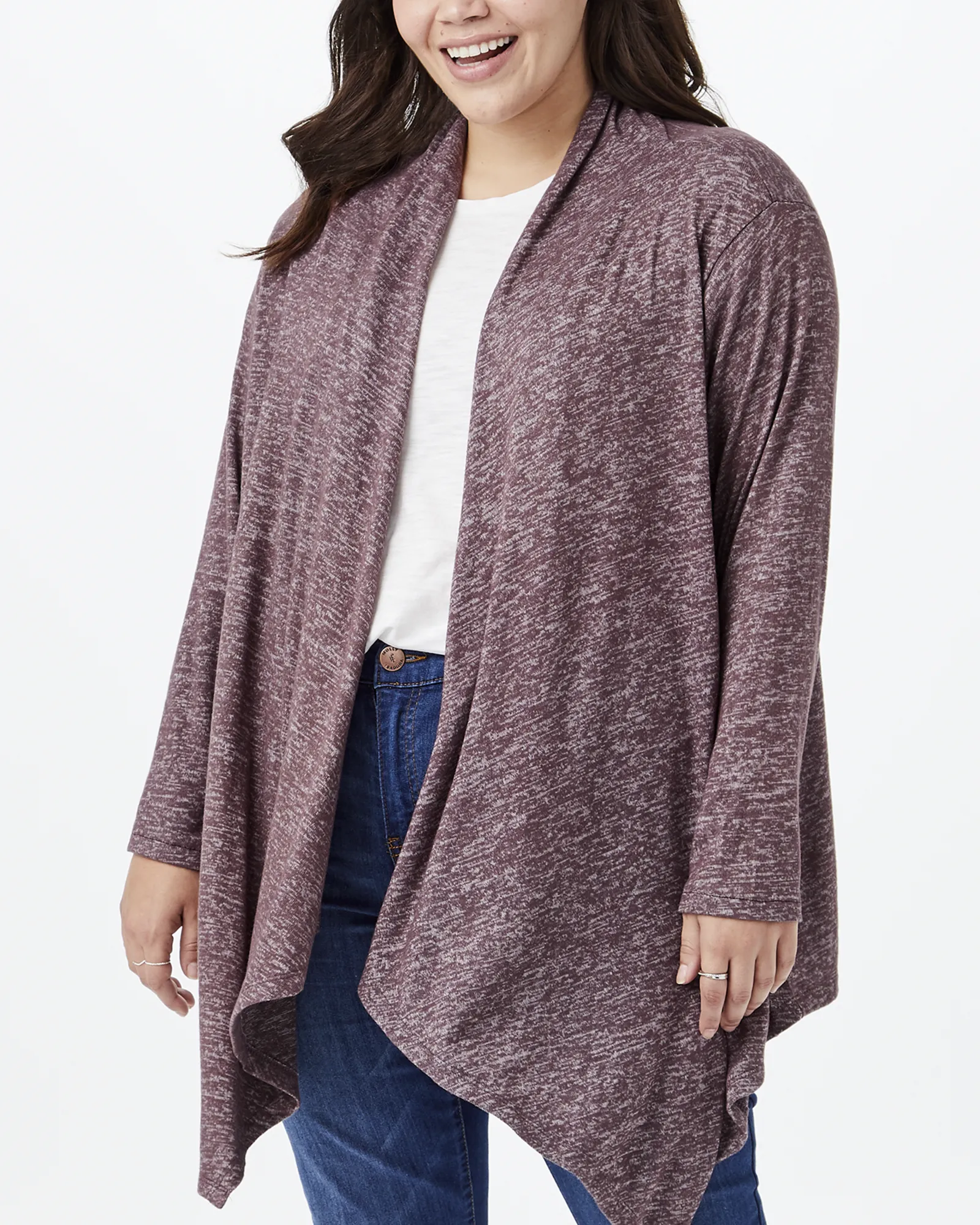 Nisha Waterfall Cardigan | Mauve