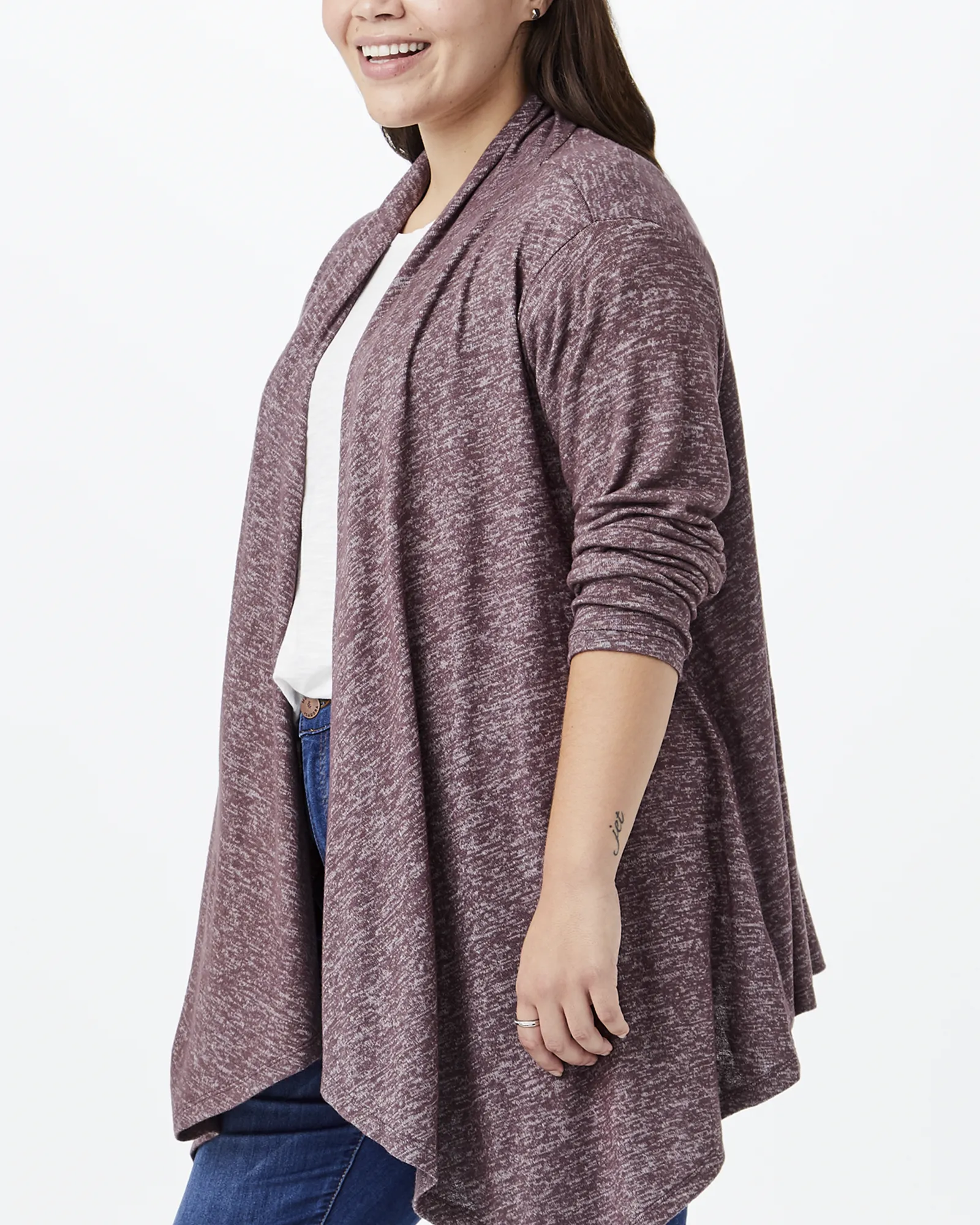 Nisha Waterfall Cardigan | Mauve