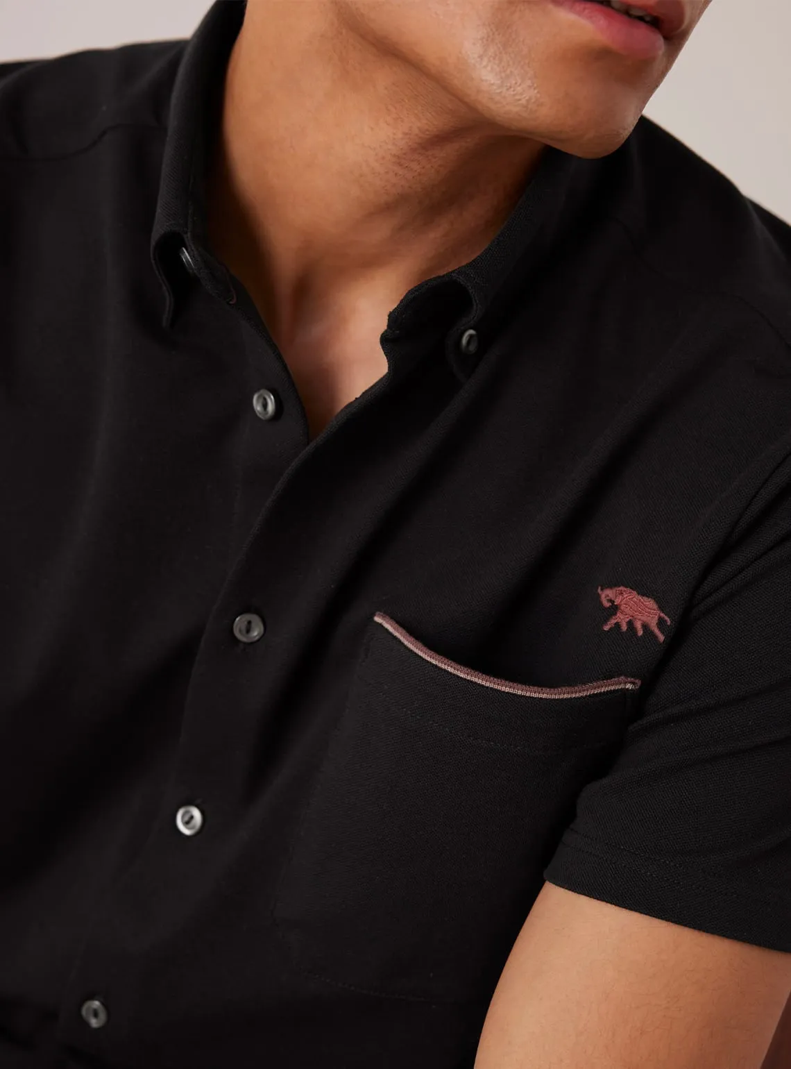 Opal Black Knit Shirt