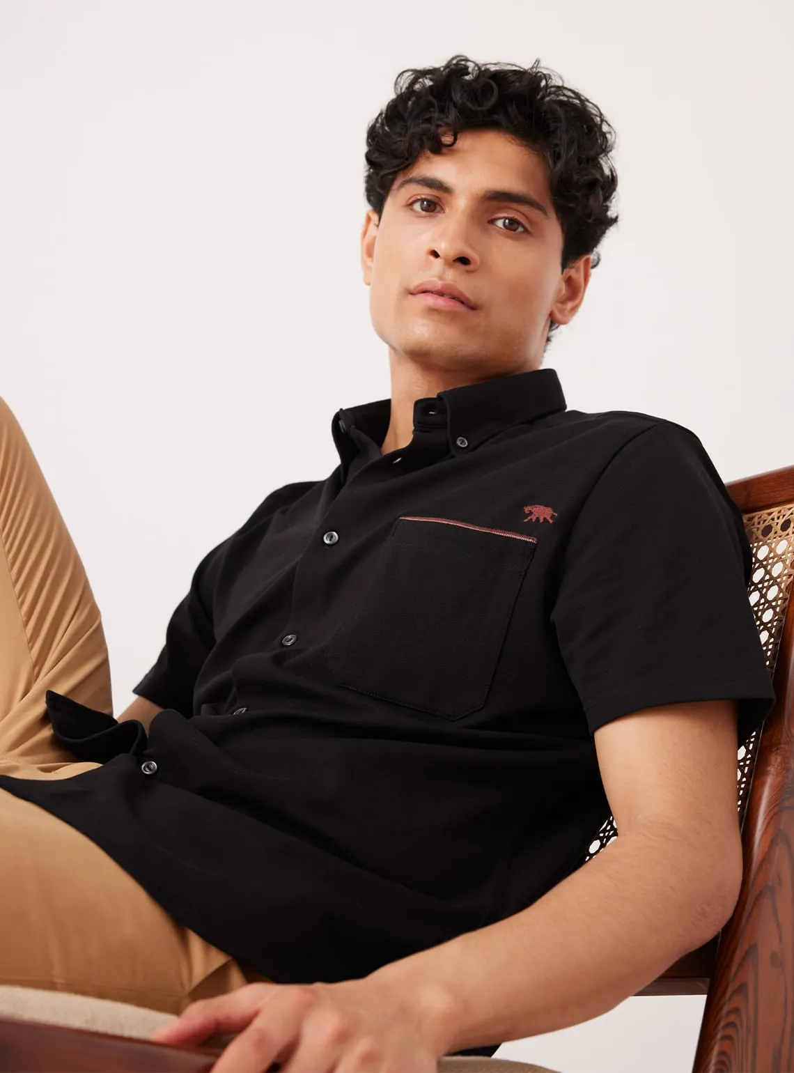 Opal Black Knit Shirt