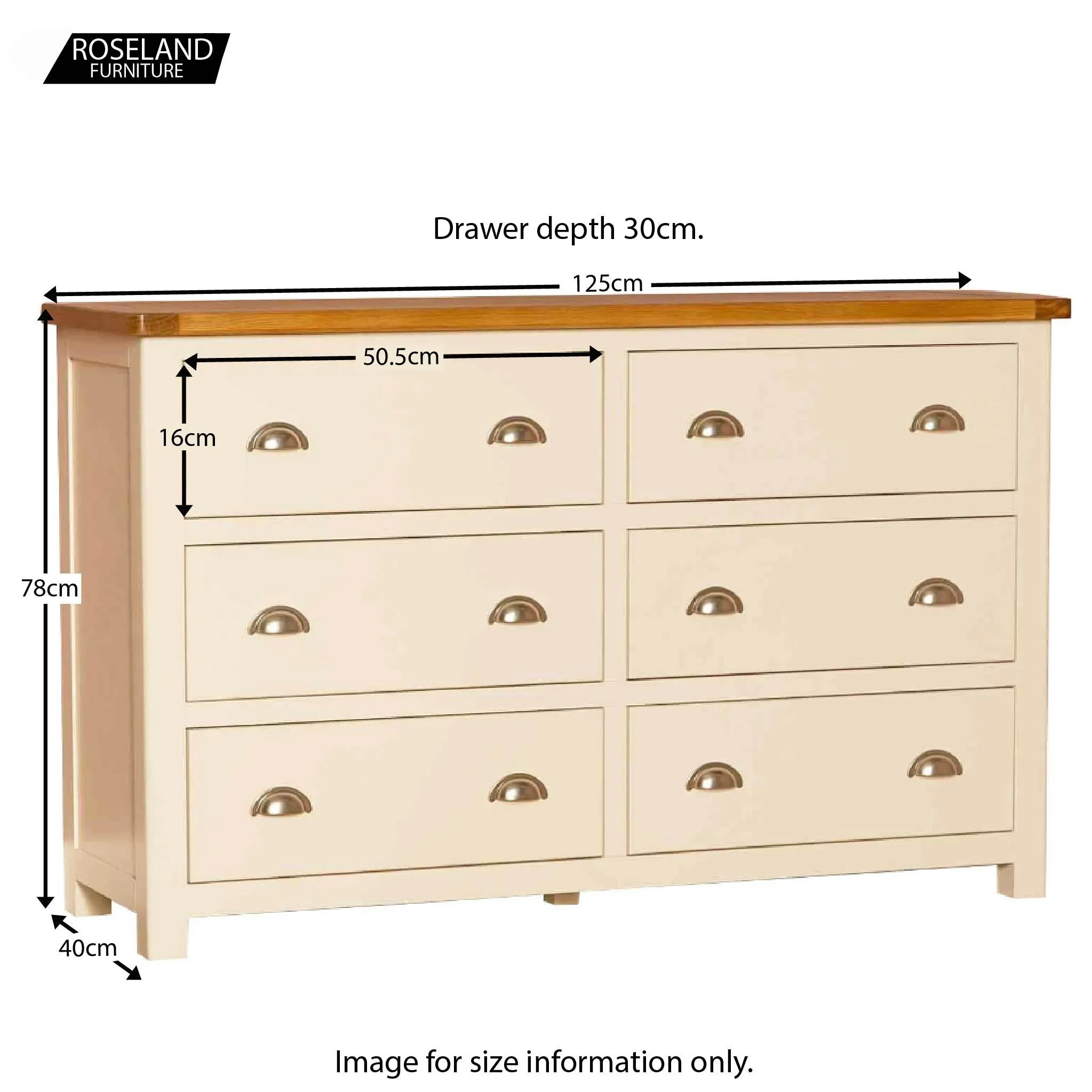 Padstow Cream 6 Drawer Chest