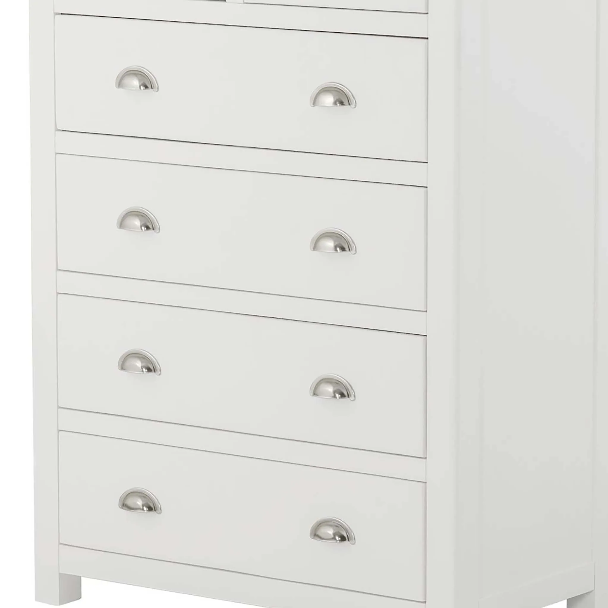 Padstow White 2 over 4 Drawer Chest