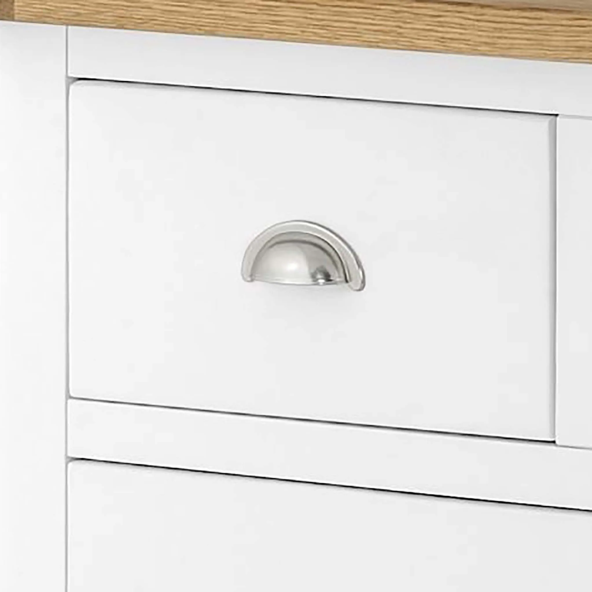 Padstow White 2 over 4 Drawer Chest