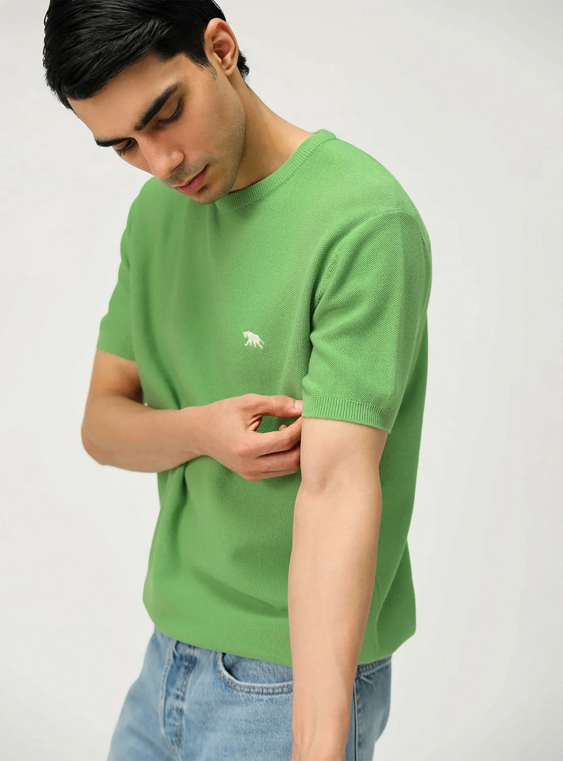 Pistachio Viscose Crew