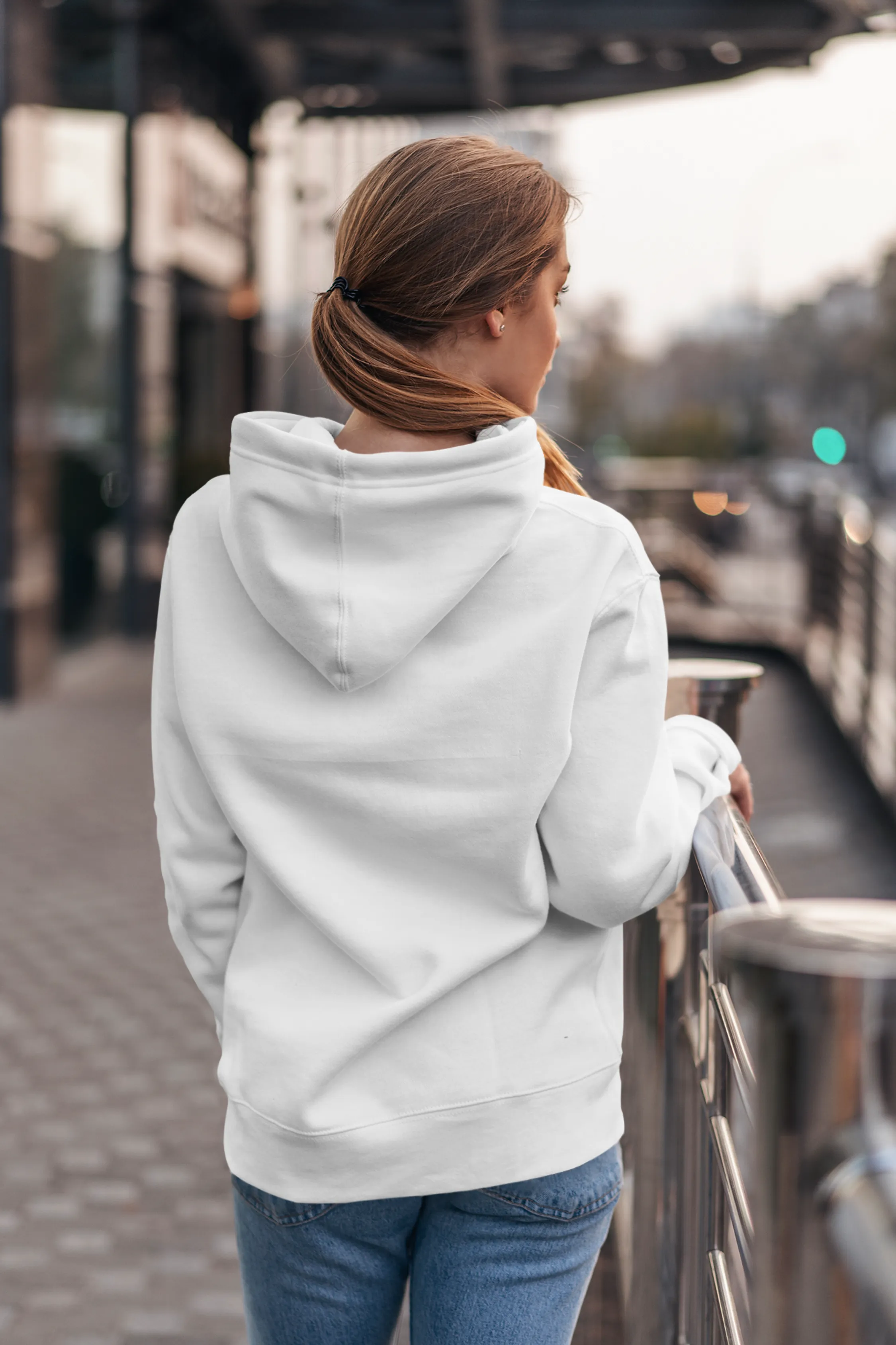 Plain White Hoodie For Women