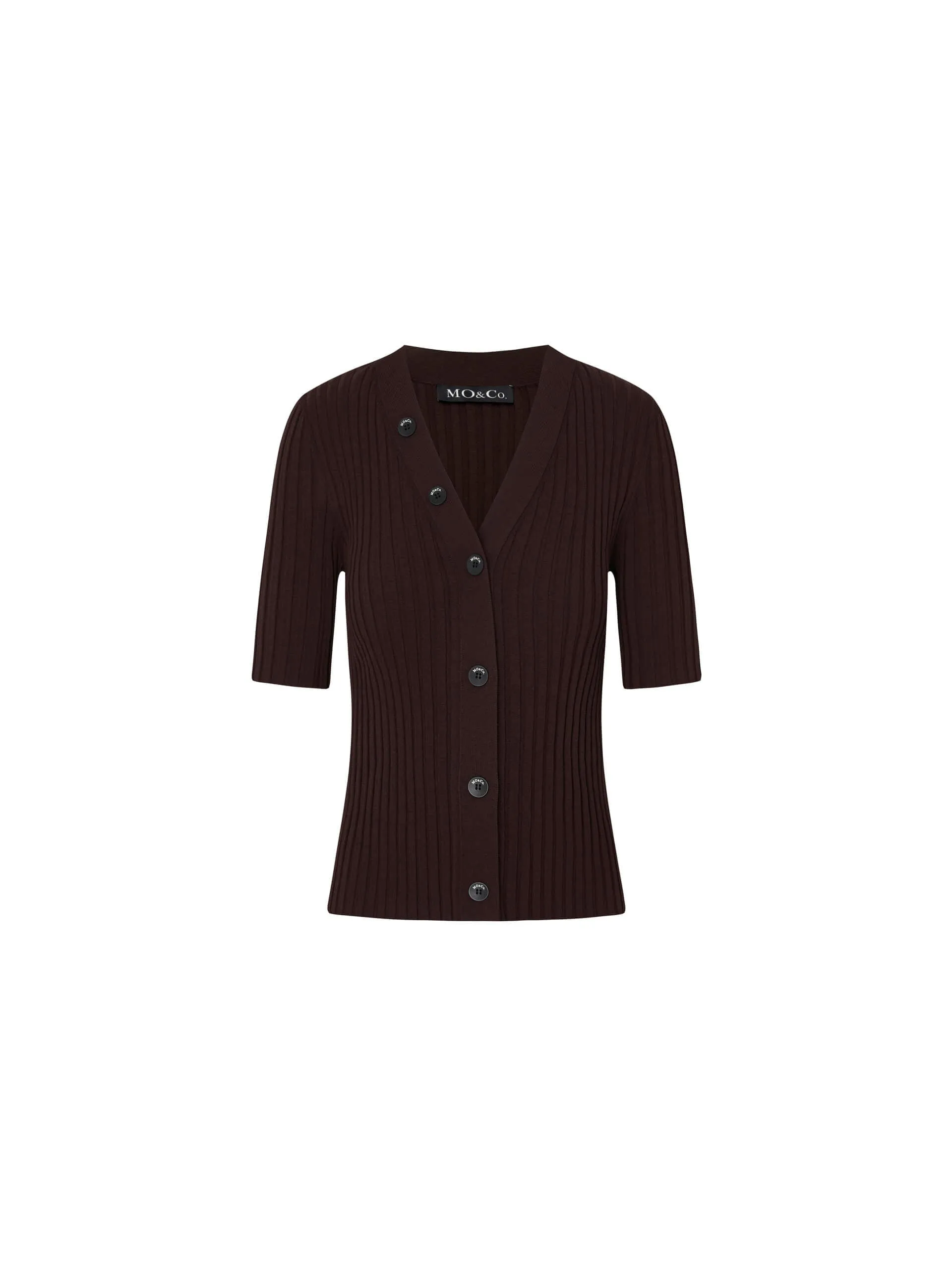 Ribbed Fitted Cardigan