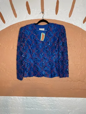 (RR1338A) 80's Sequin Blouse