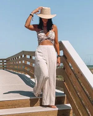 SEABREEZE FLOWY GAUZE PANTS