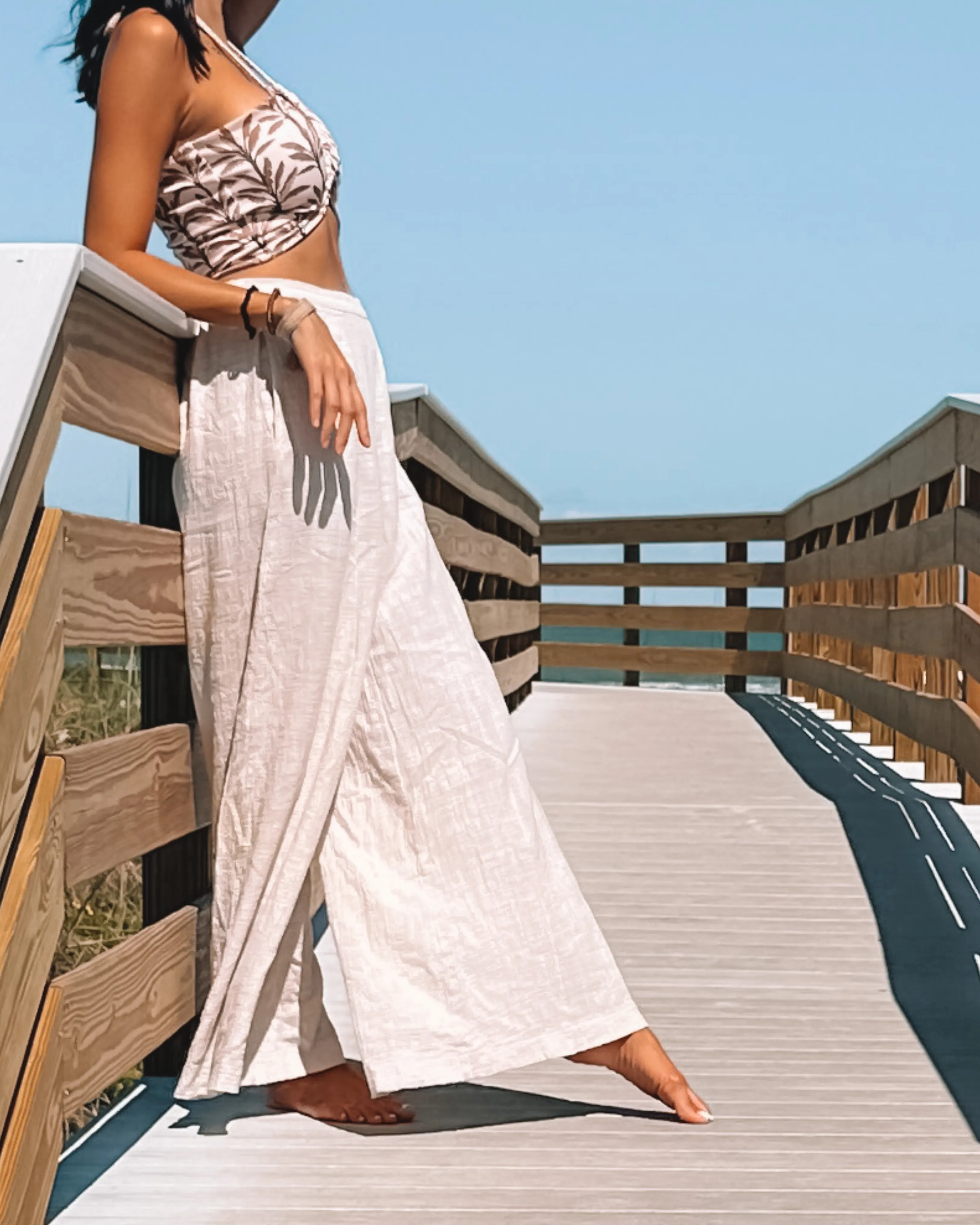 SEABREEZE FLOWY GAUZE PANTS