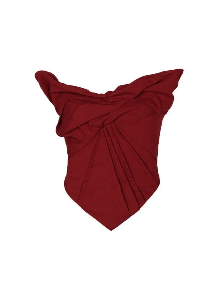Set-Up Cicid Ciffon Chic Bare-Top Tops＆Long-Skirt