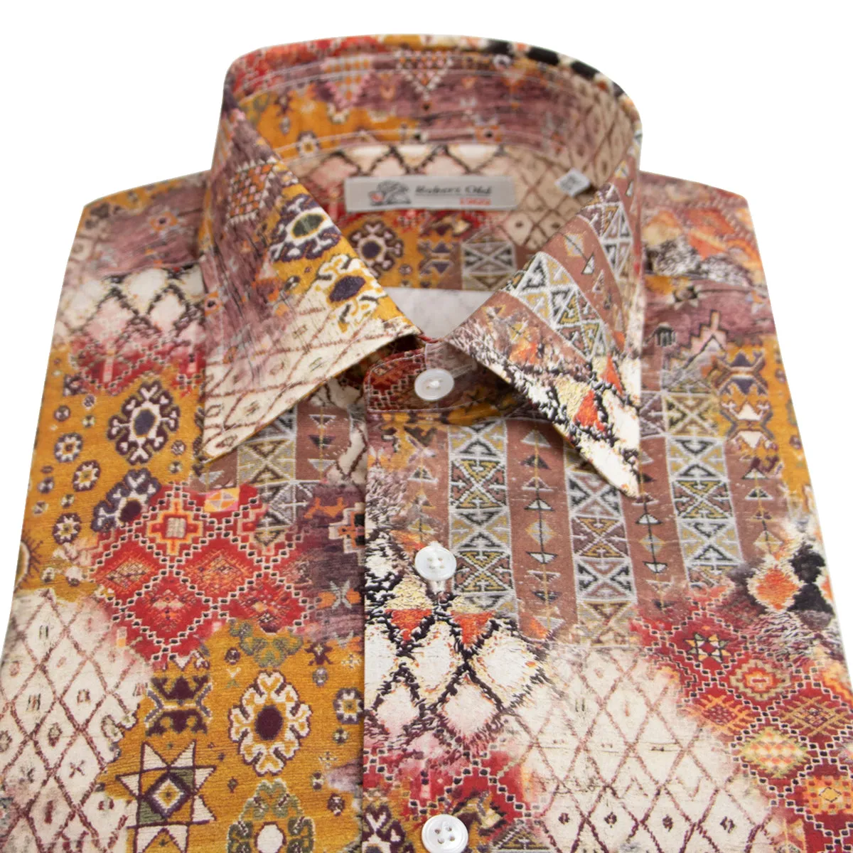 Supraluxe Print Swiss Cotton Long Sleeve Shirt