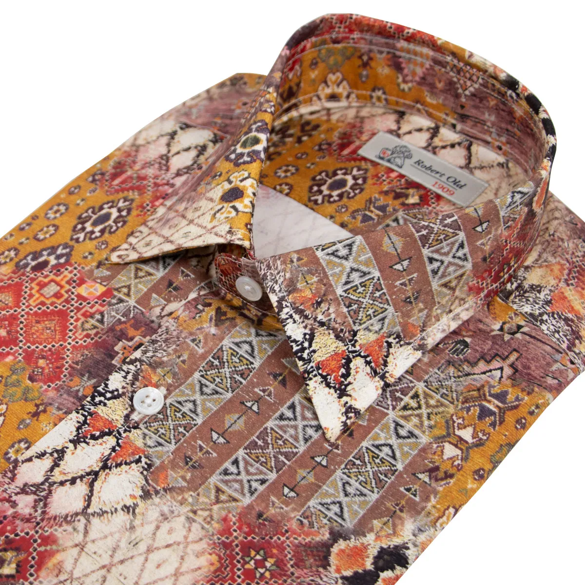 Supraluxe Print Swiss Cotton Long Sleeve Shirt