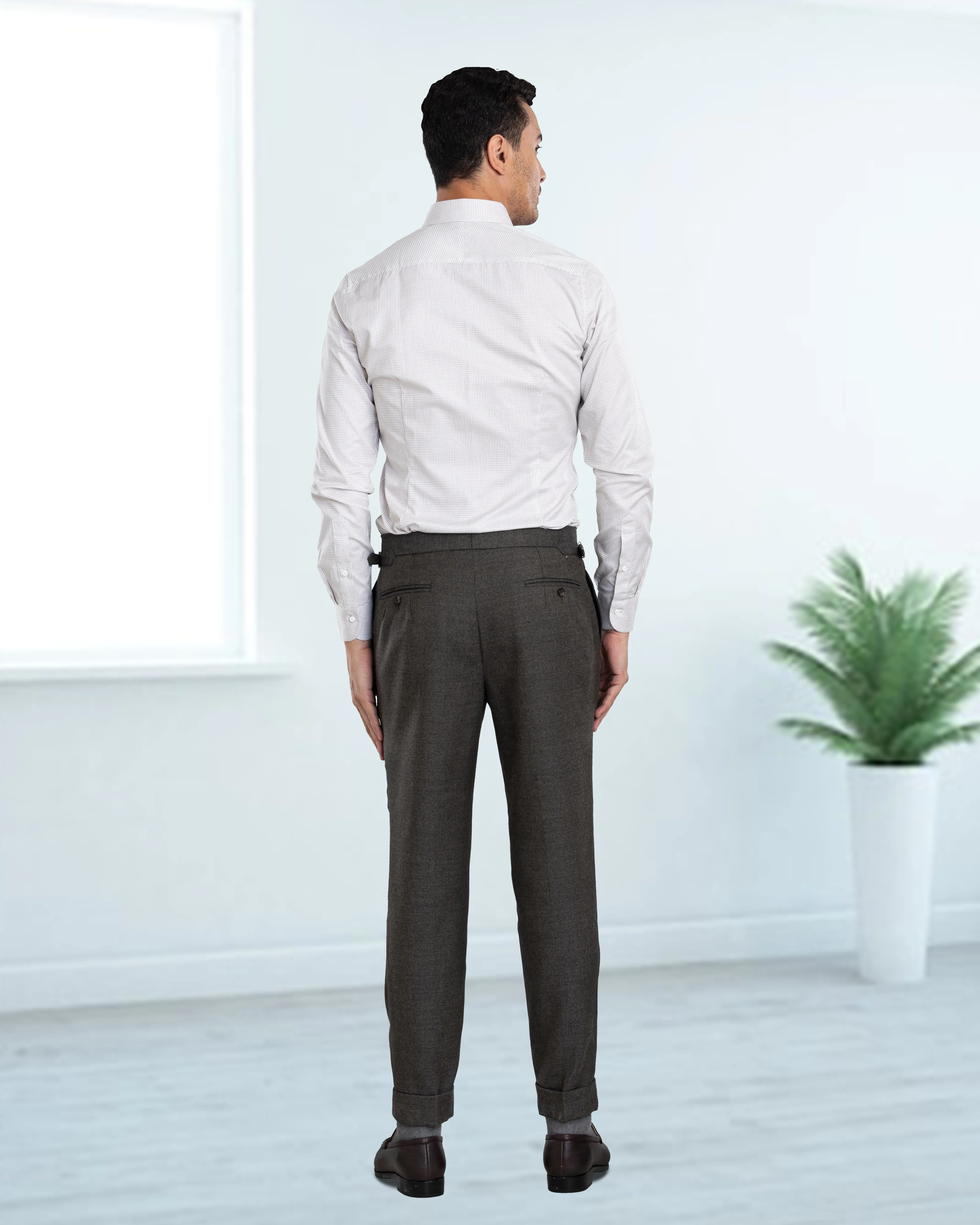 Tan Small Graph Checks Twill