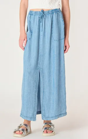Tencel Maxi Skirt - Medium Blue Wash