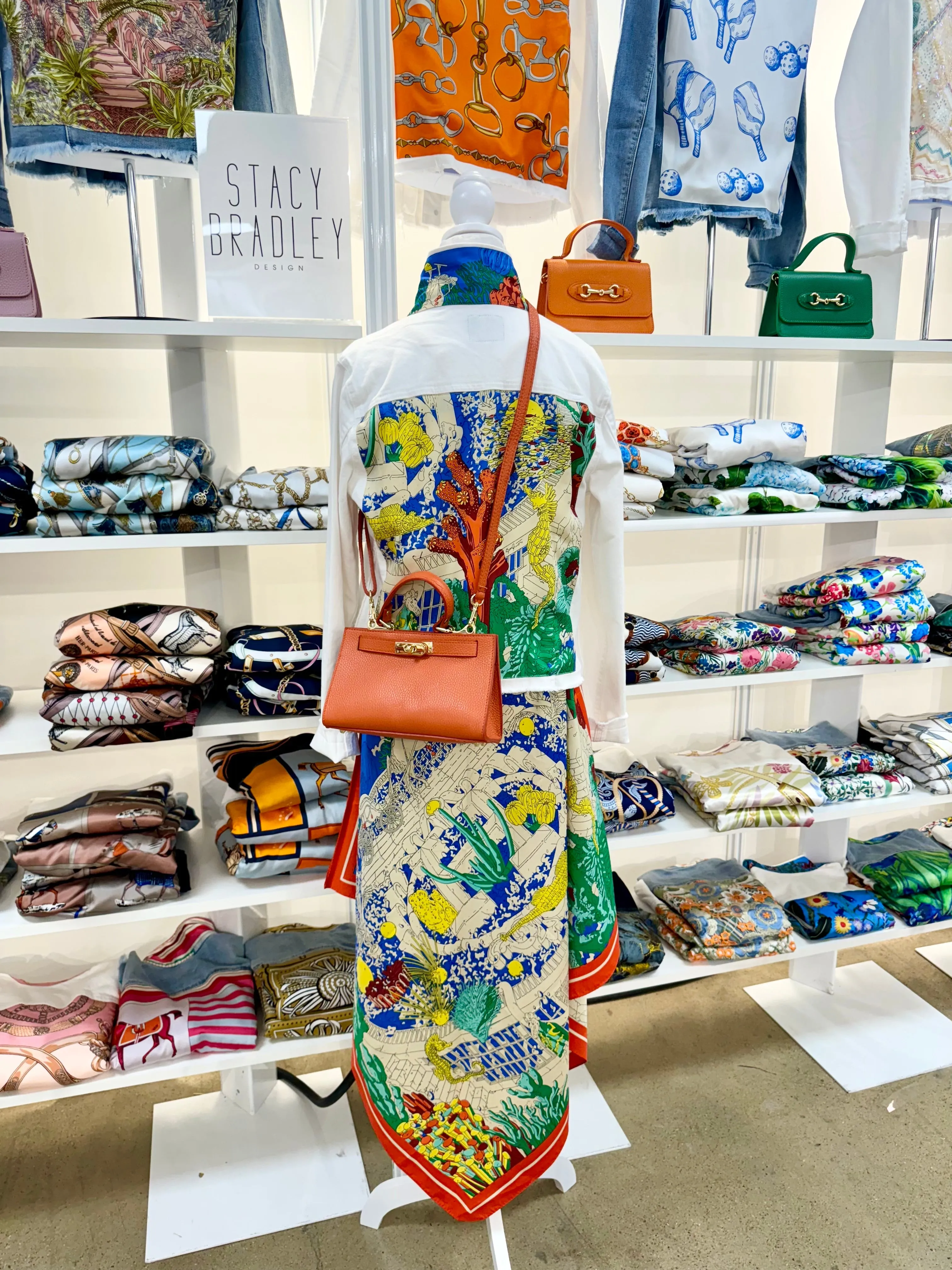 The White Denim Jacket / Coral Reef