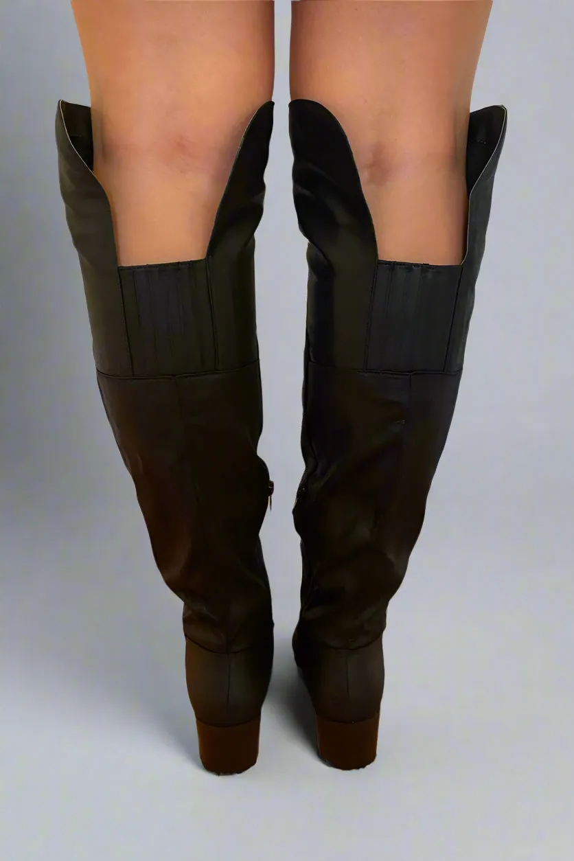 Topanga Knee High Boots Black