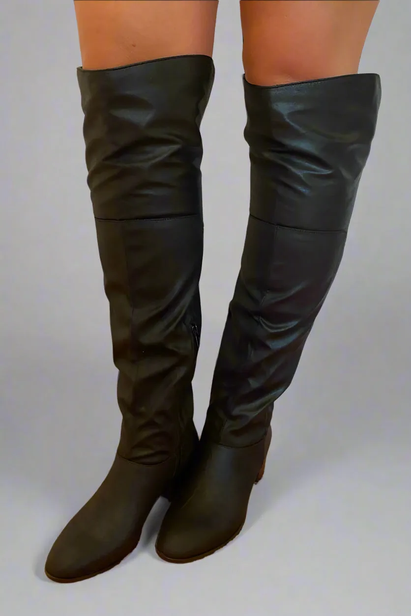 Topanga Knee High Boots Black