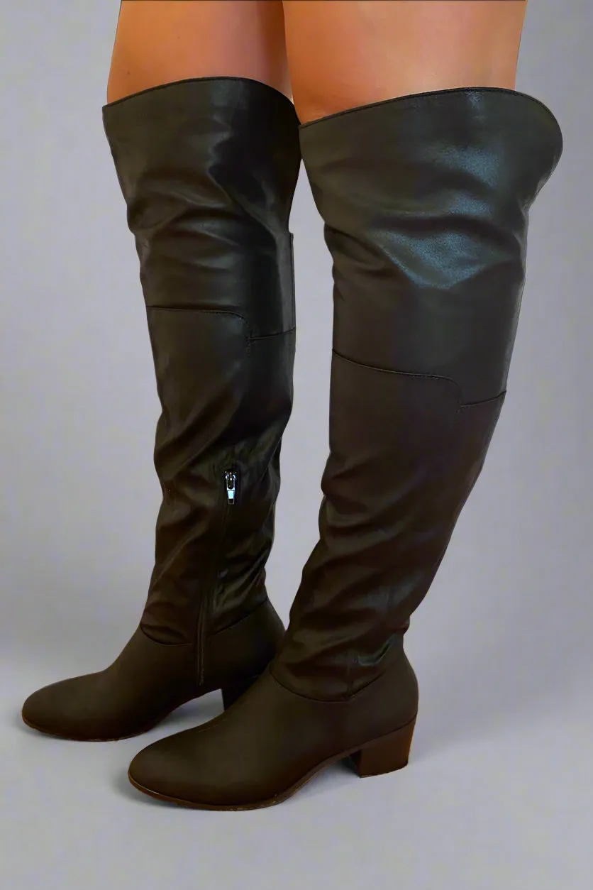 Topanga Knee High Boots Black