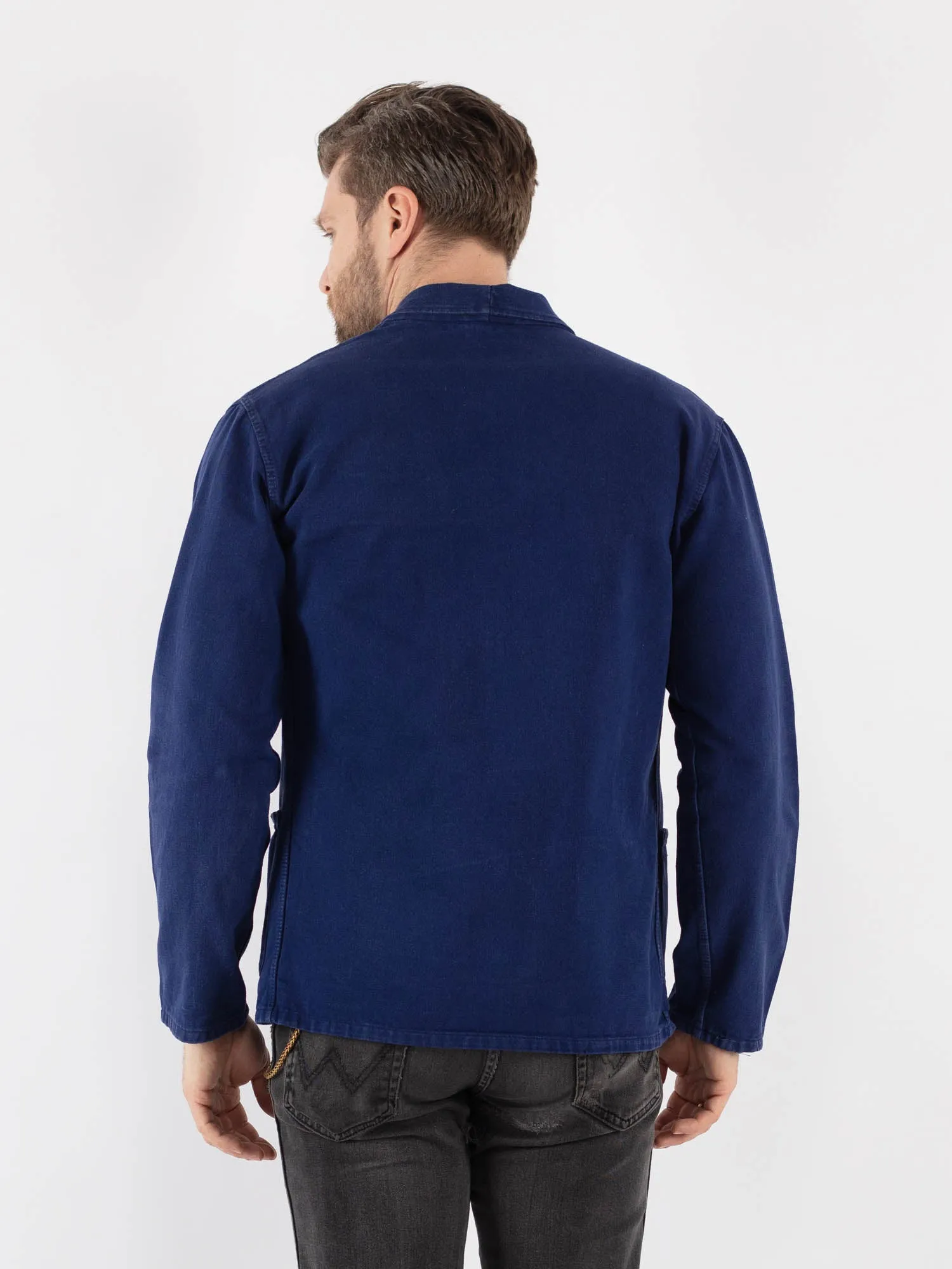 Vintage 60's Men Sanfor Work Jacket in Blue