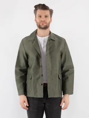 Vintage 70's Men Moleskin Work Jacket in Khaki