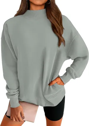 Womens Oversized Sweatshirts Turtleneck Pullover Long Sleeve Sweatshirt Casual Loose Tops Fall Fashion Outfits