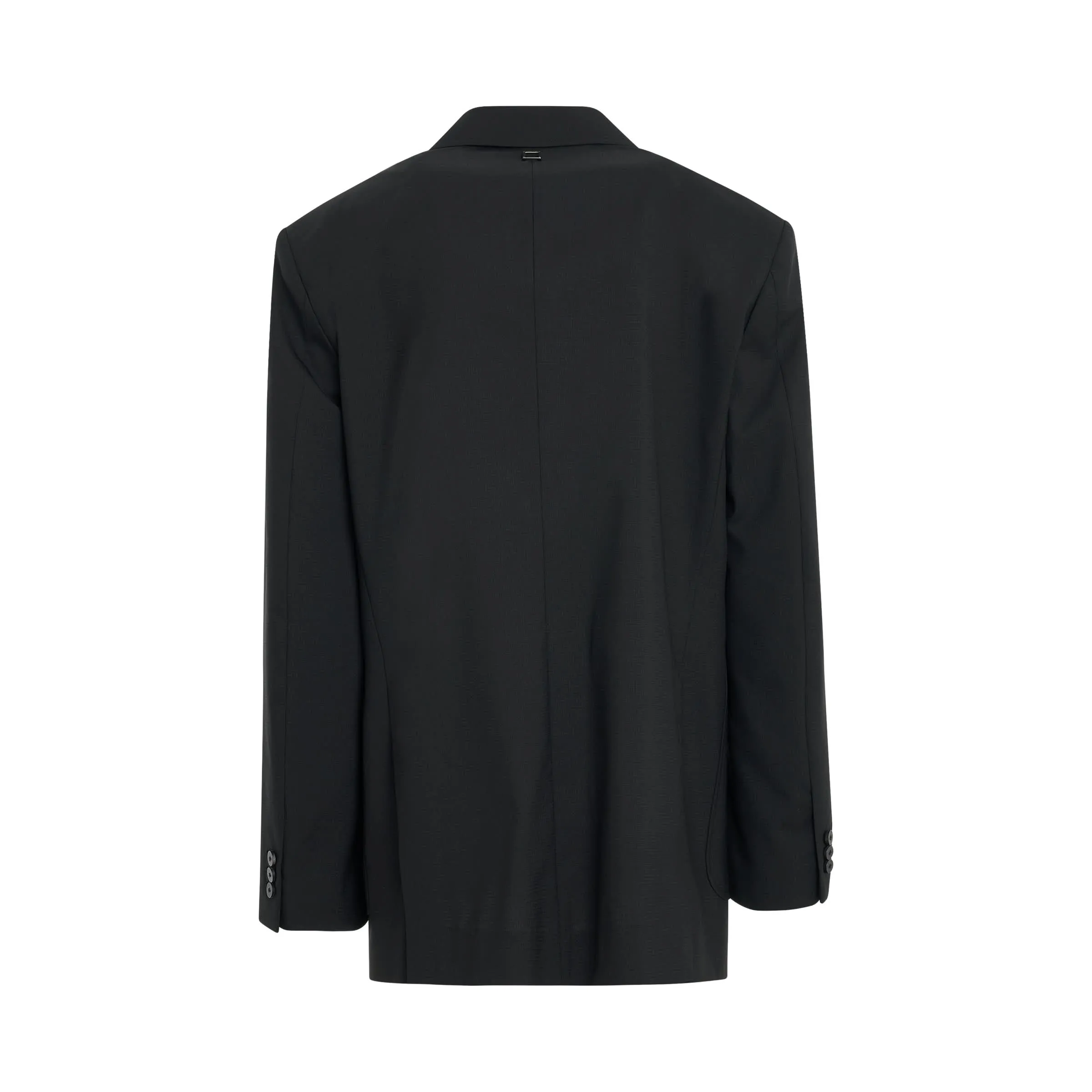 Wool Oversized Blazer in Black